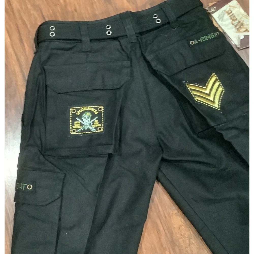 Vntg Regal Jeans Authentic Denim Men's Size 32US Combat With Military Patches